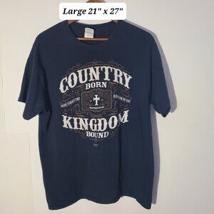Kerusso  Country Born Kingdom Bound Matthew 6:33 Large Black T-Shirt